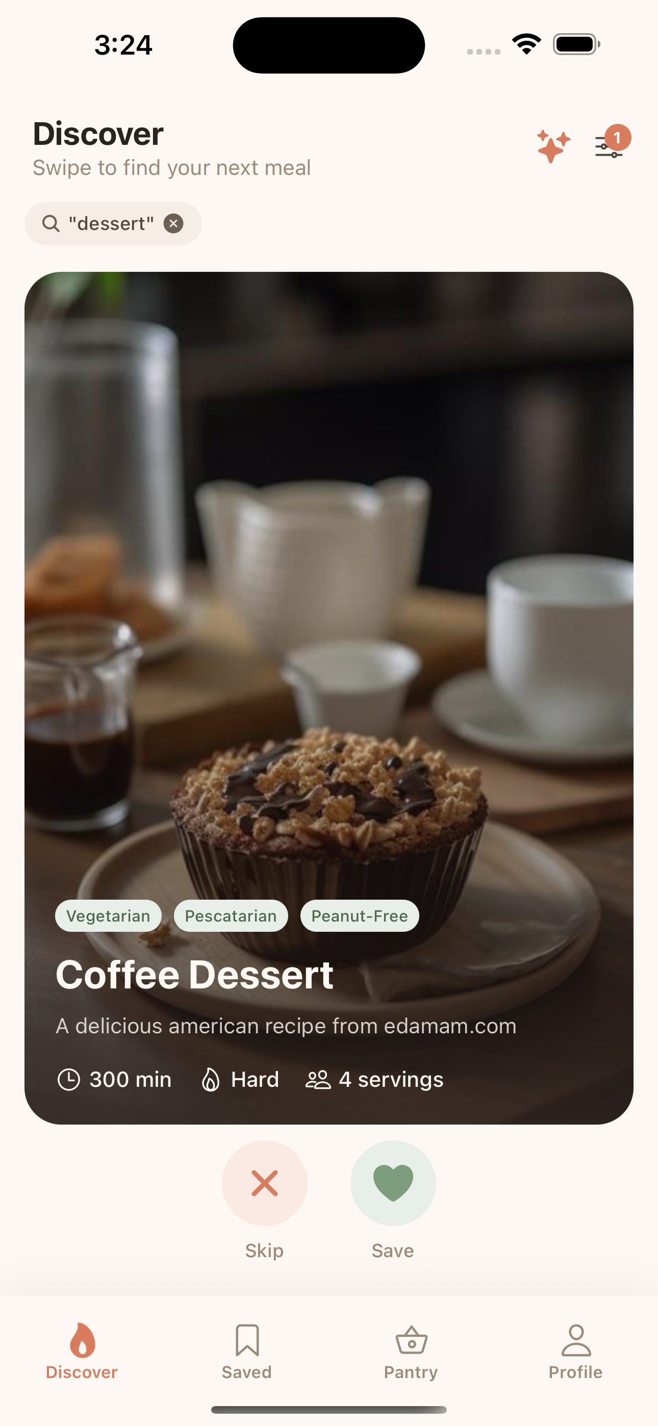 Cheftal App Discovery Screen